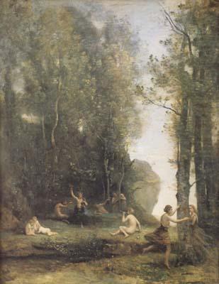 Idylle antique (Cache-cache) (mk11), Jean Baptiste Camille  Corot